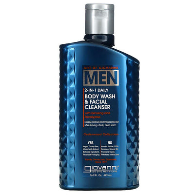 Giovanni Men 2 In 1 Body Wash & Facial Cleanser 499Ml