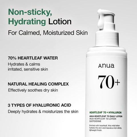 ANUA Heartleaf 70 Intense Calming Cream with Ceramide, Panthenol, Heartleaf extract, Korean Skin care - (50ml /1.69Fl. Oz) (Heartleaf Lotion) - Image 3