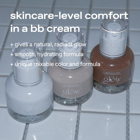 glow breathable blemish balm, skincare-like finish with green tea leaf water infusion, healthy radiant non-comedogenic, 30 ml (brown) - Image 4