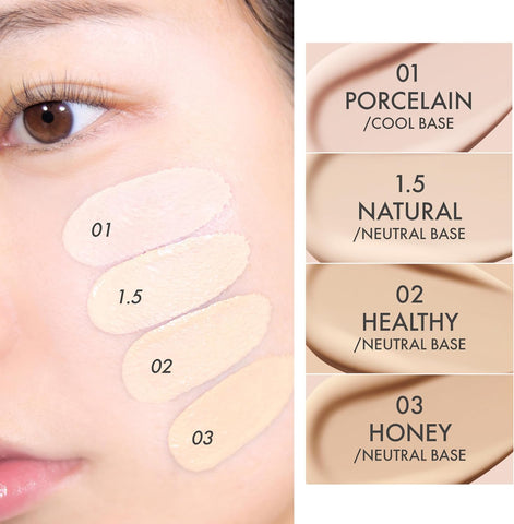 AMUSE Ceramic Skin Perfector Cushion Foundation (1.5 NATURAL) | Long-lasting, Lightweight, Semi-matte, Flawless Coverage, Hypoallergenic, Vegan, Korean Beauty (15g / 0.52oz.) - Image 4