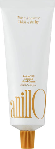 ANILLO Amber528 Scented Hand Cream – Vegan Moisturizer with Yuzu Extract, Hinoki Cypress Oil, Shea Butter & Ceramide – Amber Scent, Paraben-Free, 1.69 fl. oz