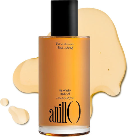 Fig Whisky Hydrating Body Oil – Fast-Absorbing & Non-Greasy Moisturizer with Fig, Argan & Jojoba Oils – Silky Smooth Glow & Deep Nourishment, Woody Scent, 100ml / 3.38 fl. oz