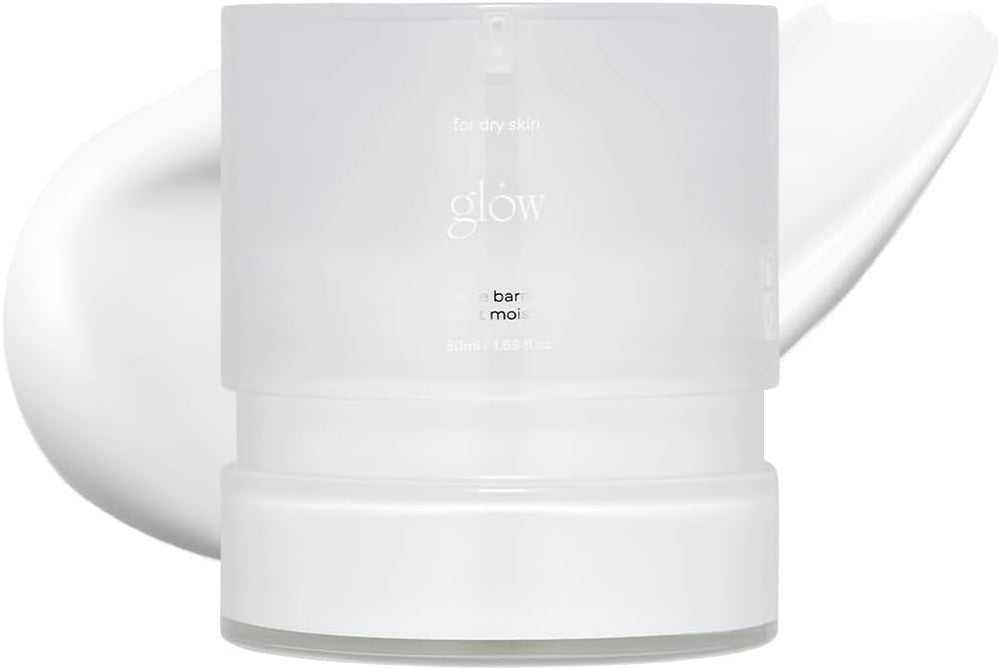 glow aloe barrier support cream, soothing and hydrating face moisturizer with 32.8% aloe vera leaf water, barrier-repair vegan cream for sensitive skin, 50ml