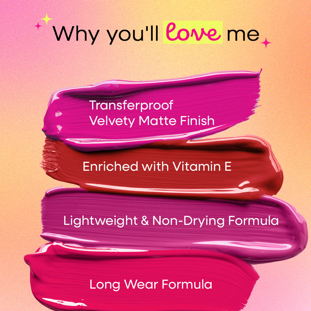 Nykaa Matte To Last Liquid Lipstick Boho 16 - Long-Lasting, 5ml - Image 3