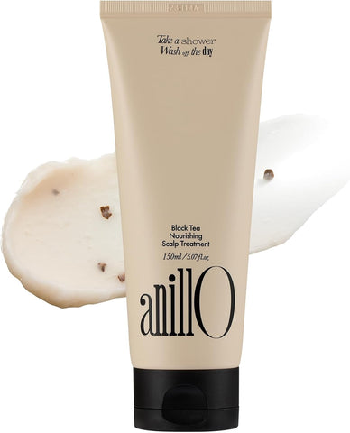 ANILLO Black Tea Vegan Hair Mask – Nourishing Scalp Treatment, Strengthens Scalp Barrier with Amino Acids, Woody Scent, Paraben & Silicone Free (150ml 5.07 fl. oz)