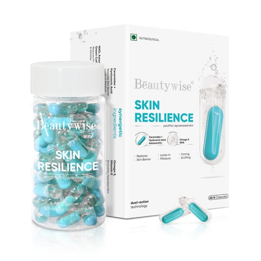 Beautywise Dual Action Skin Resilience with Hyaluronic Acid & Astaxanthin - 60 Capsules
