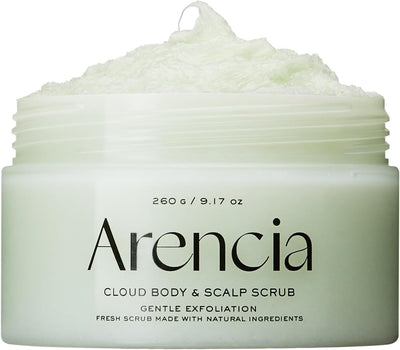 ARENCIA - Arencia Fresh Cloud Salt Body Scrub & Scalp (Green) Exfoliating Imperfection Remover for Silky Soft Skin