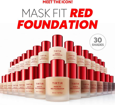 TIRTIR Mask Fit Red FoundationㅣLong Lasting Flawless Coverage, Energy Essence, Lightweight, Hydrating, Pore-Blurring, Breathable Satin Finish, Makeup, Radiant Skin, #17C Porcelain, 1.01 Fl Oz - Image 2