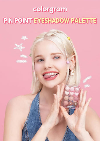 COLORGRAM Pin Point Eyeshadow Palette 02 Pink+Mauve= | Eyeshadow Palette for Daily makeup, Ultra-Blendable, Matte, Glitter, Shimmer Shades - Image 2
