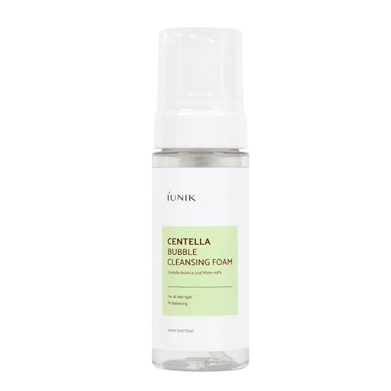 iUNIK Centella Bubble Foaming Vegan Facial Cleanser, Soothing & Exfoliating - 150ml - Image 2