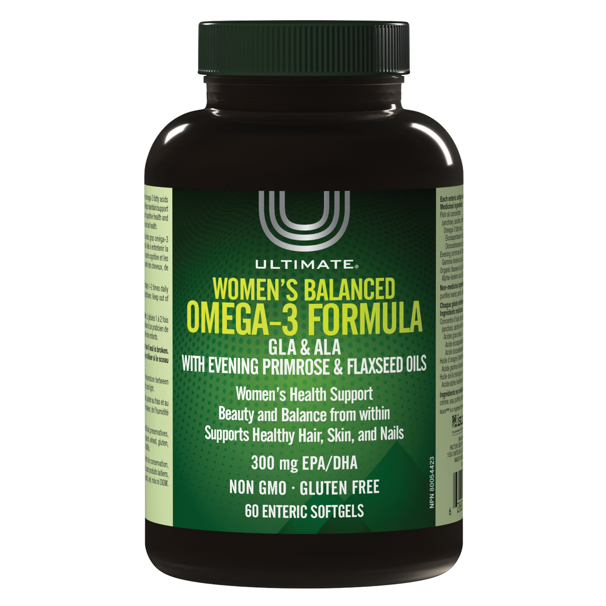 Ultimate Women's Balanced Omega-3 Formula with Primrose & Flaxseed Oil - 300mg EPA/DHA - 60 Soft Gels