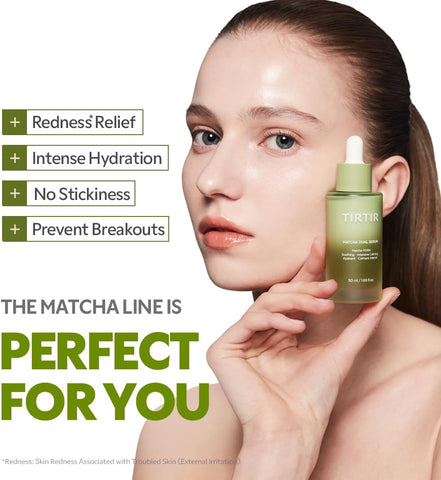 TIRTIR Matcha Dual Serum | Irritated Red Skin Relief & Glass Glow with 20,000ppm Vegan Matcha PDRN, 5% Niacinamide, Hydrating Non-Sticky Korean Face Serum for Sensitive & Acne-Prone Skin - Image 7