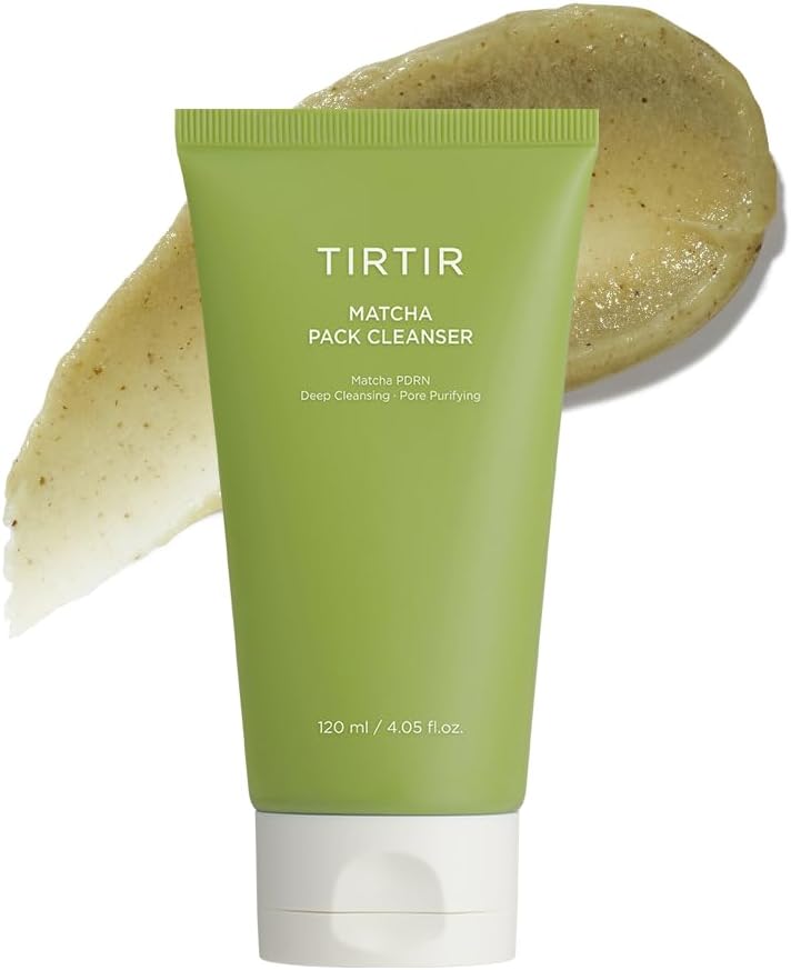 TIRTIR Matcha Pack Cleanser - 2-in-1 Pore Cleanser with Deep Cleansing & AHA Exfoliation, Against Blackheads and Sebum, Matcha PDRN, for Sensitive Skin