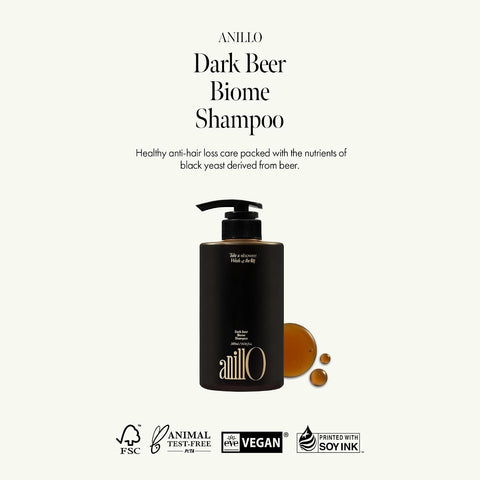 Dark Beer Biome Shampoo - Vegan Thicker Hair & Sclap Care with Caffeine & Green Mint Complex for Volumizing Hair- Deep Cleansing, Oil Control & Cooling Effect, Sulfate-Free 500 ml / 16.9 fl oz - Image 2