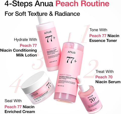 ANUA Peach 77 Niacin Essence Toner, Facial Toner for Glass Skin, Niacinamide, Panthenol, Ceramides, Korean Skin Care, Facial Toner for Glass Skin, 250ml/8.45 fl.oz. - Image 5