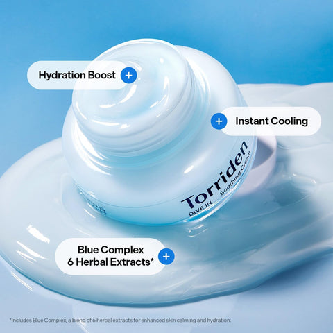 TORRIDEN DIVE-IN Low-Molecular Hyaluronic acid Soothing Cream 3.38 fl oz | Facial Moisturizer Gel for Sensitive, Dry Skin | Fragrance-free, Alcohol-free, No Colorants | Vegan, Clean, Cruelty-Free - Image 3