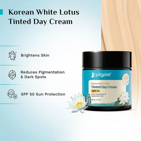 كريم النهار PILGRIM White Lotus SPF50 100 جرام