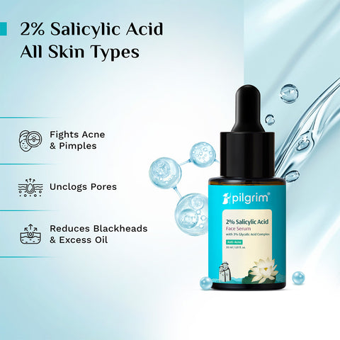 Pilgrim 2% Salicylic Acid Anti-Acne Face Serum- 30 ml
