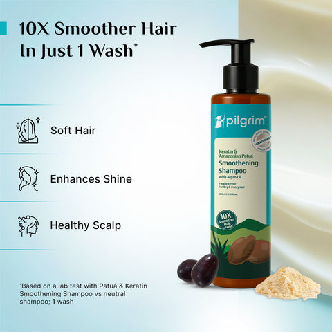 Pilgrim Keratin & Amazonian Patuá Smoothening Shampoo- 200 ml