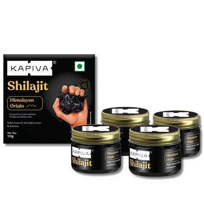 Kapiva Himalayan Shilajit Resin 10gm Pack of 4