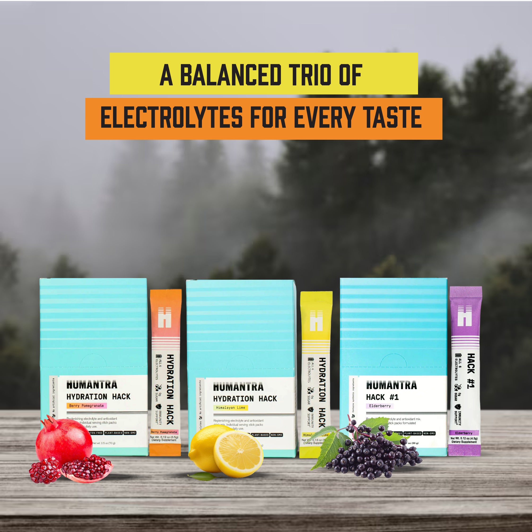 Humantra Electrolyte Berry Pomegranate 70g + Humantra Electrolyte Elde ...