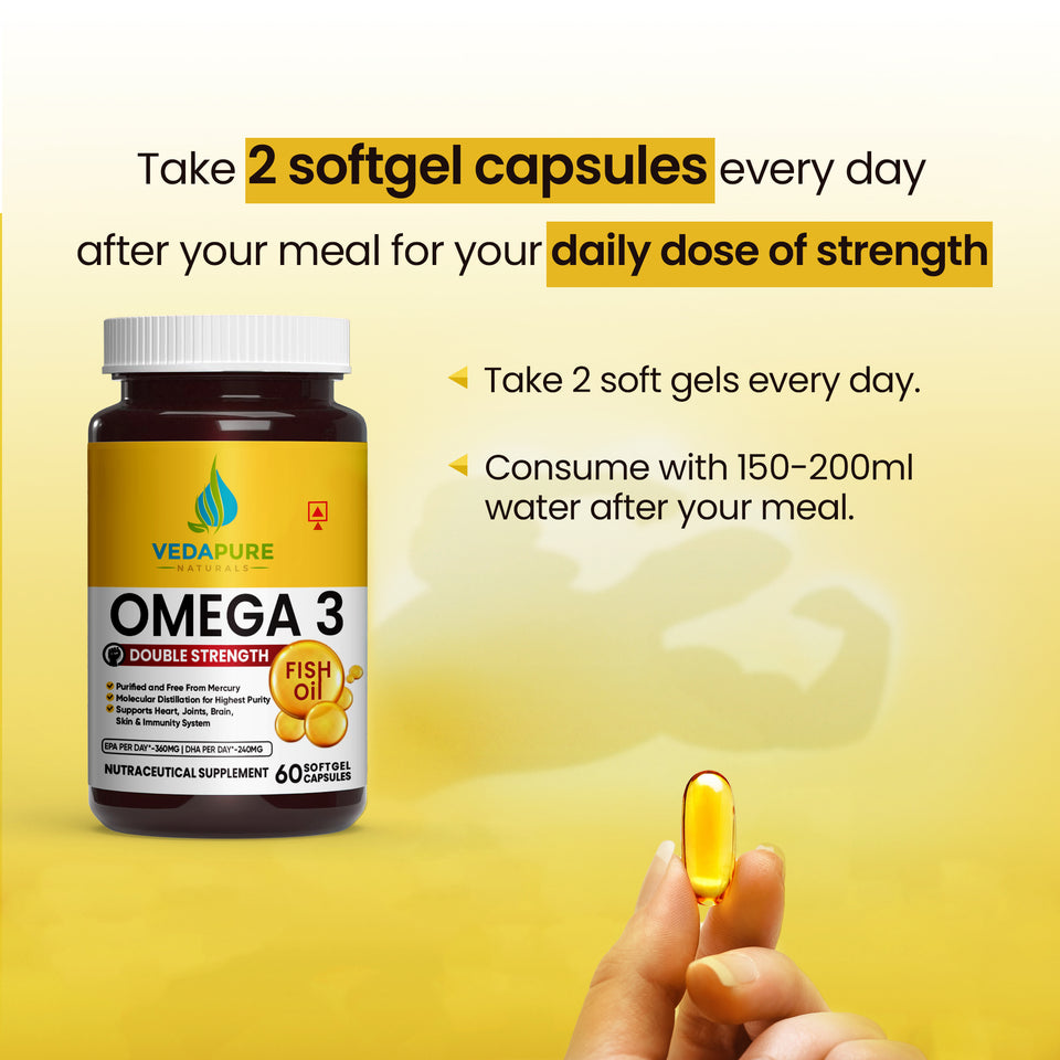 Vedapure Omega-3 Fish Oil Capsules - 60 Count - Image 7