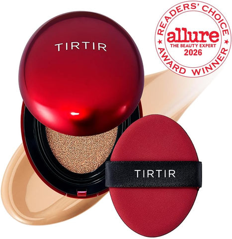 TIRTIR Mask Fit Red Cushion Foundation | Japan's No.1 Choice for Glass skin, Long-Lasting, Lightweight, Buildable Coverage, Semi-Matte (27C Cool Beige, 18g (Pack of 1)) - Image 2