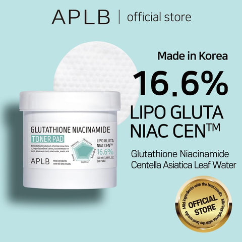 APLB Glutathione Niacinamide Toner Pad | LIPO GLUTA NIAC CEN™ 16.6% 3.38 FL.OZ/Korean Skin Care Dual Surface Toner Pads Long Lasting Moisturising Makeup Remover Por - Image 2
