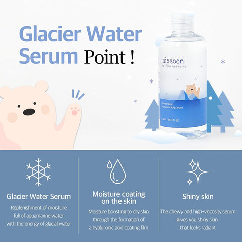 mixsoon Glacier Water Hyaluronic Acid Serum - Non-greasy Hydration Booster, Firming Facial Serum For Radiant, Dewy Skin - Korean Serum for Glass Skin - (3.38 fl.oz / 100ml) - Image 3