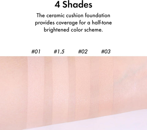AMUSE Ceramic Skin Perfector Cushion Foundation (1.5 NATURAL) | Long-lasting, Lightweight, Semi-matte, Flawless Coverage, Hypoallergenic, Vegan, Korean Beauty (15g / 0.52oz.) - Image 5