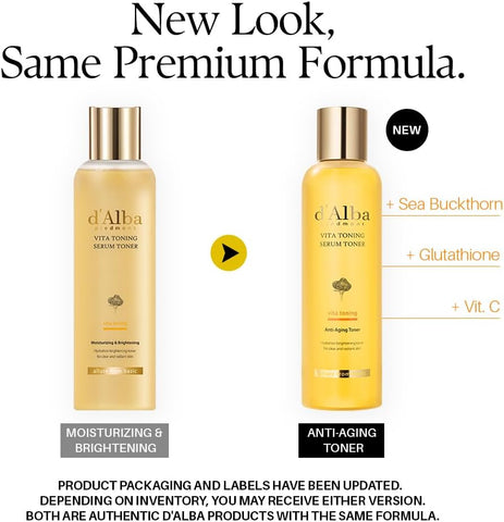d'Alba Vita Toning Brightening Serum Toner Glow-Boosting Vitamin Toner with White Truffle, Niacinamide & Glutathione for Bright, Even Skin Tone, Moisturizing, Vegan formula 180ml - Image 2
