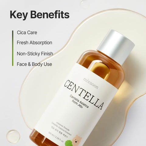 mixsoon Soondy Centella Asiatica Essence - Balancing and Hydrating for Face, Jeju Island Cica Extracts, Gentle Formula for Balanced, Healthy Skin 100ml Korean Glass Skin Care - Image 4