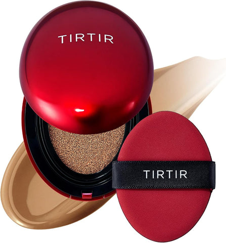 TIRTIR Mask Fit Red Cushion Foundation | Japan's No.1 Choice for Glass skin, Long-Lasting, Lightweight, Buildable Coverage, Semi-Matte (40N Cinnamon, 18g (Pack of 1))