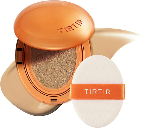 TIRTIR Mask Fit Ai Filter Cushion Foundation | AI-Like Semi-Matte Finish - Up to 72-Hour Medium to Full Coverage Korean BB Cushion Make up Beauty, #28N Oat, 0.63 Fl Oz