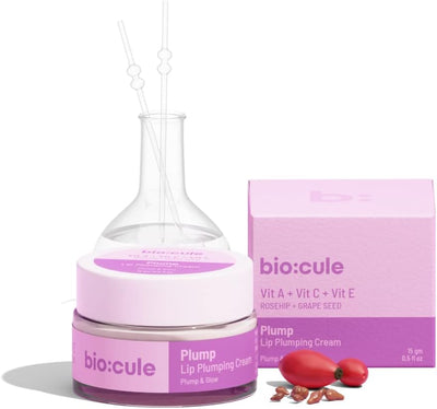 Biocule Face Moisturiser - Plump Lip Plumping Cream with Vit A, C, E - 15gm