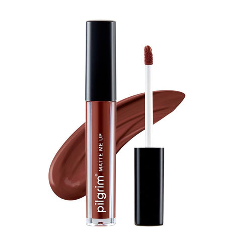 Pilgrim Liquid Matte Lipstick - Bossy Brown Lipstick for Women Transferproof, Long Lasting & Non Drying 3gms