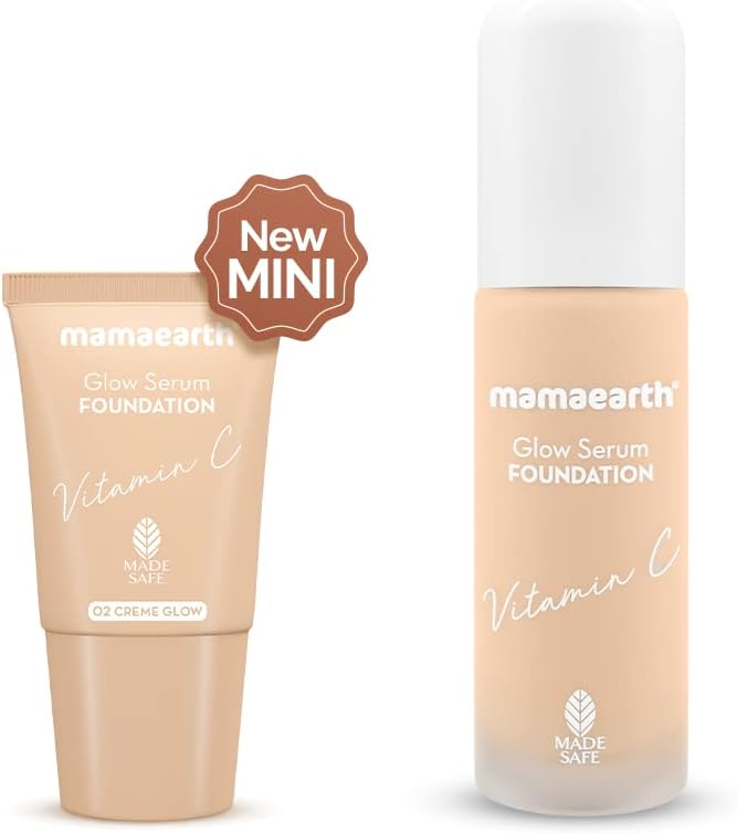 Mamaearth Glow Serum Foundation with Vitamin C & Turmeric - Creme Glow 18ml - Image 4