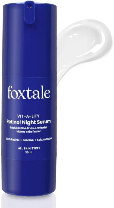 Foxtale Retinol Night Serum - Encapsulated, Anti-Aging - 0.15%, 30ml