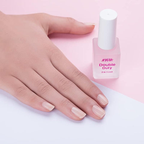 Nykaa Nail Care Double Duty 2in1 Top & Base Coat  12ml