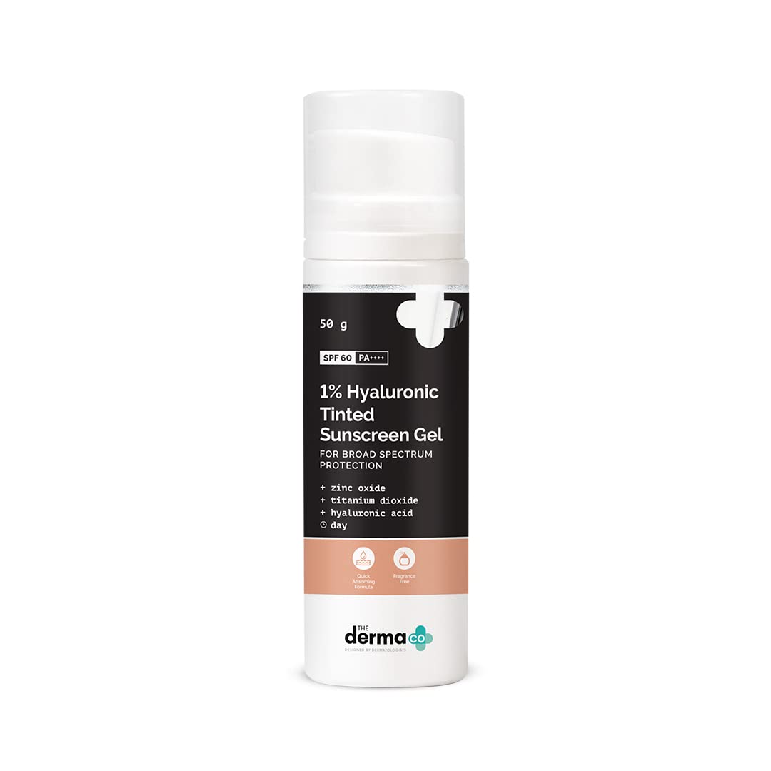 The Derma Co 1% Hyaluronic Acid Tinted Sunscreen Gel 50gm