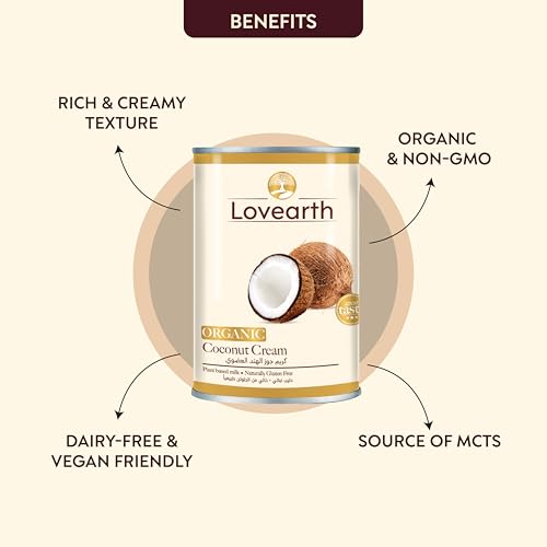 Lovearth Organic Coconut Cream - Herbal & Ayurvedic 400ml - Image 2