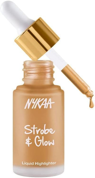 Nykaa Strobe & Glow Liquid Highlighter - Gold Mine 30ml - Image 4