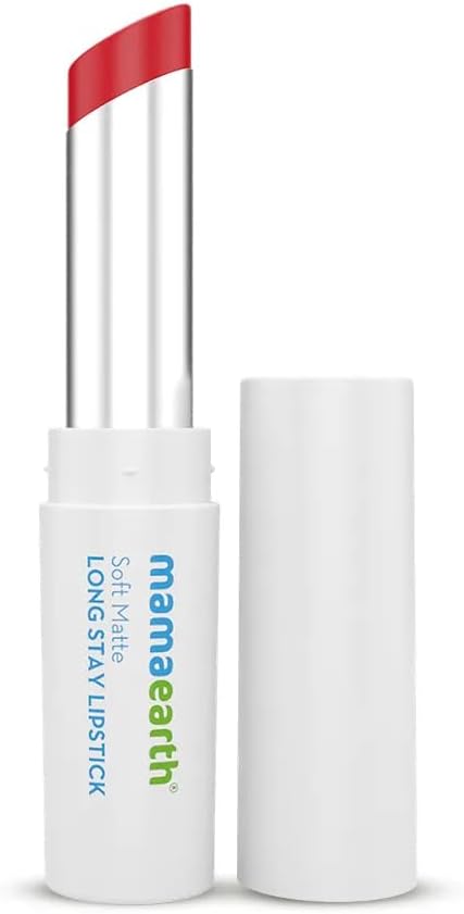 Mamaearth Soft Matte Lipstick with Jojoba & Vitamin E - Ruby Red 3.5g - Image 3