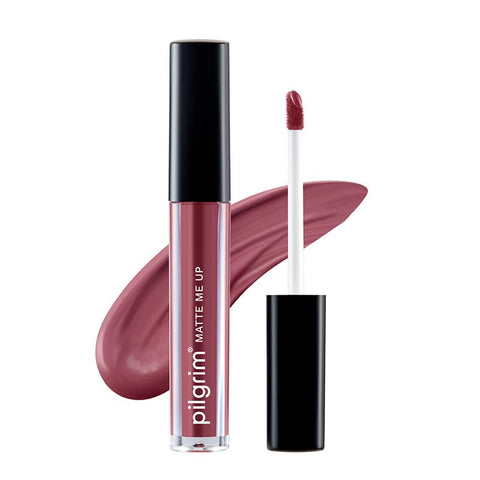 Pilgrim Liquid Matte Lipstick - Flirty Rose | Lipstick for Women Transferproof, Long Lasting & Non Drying 3gms