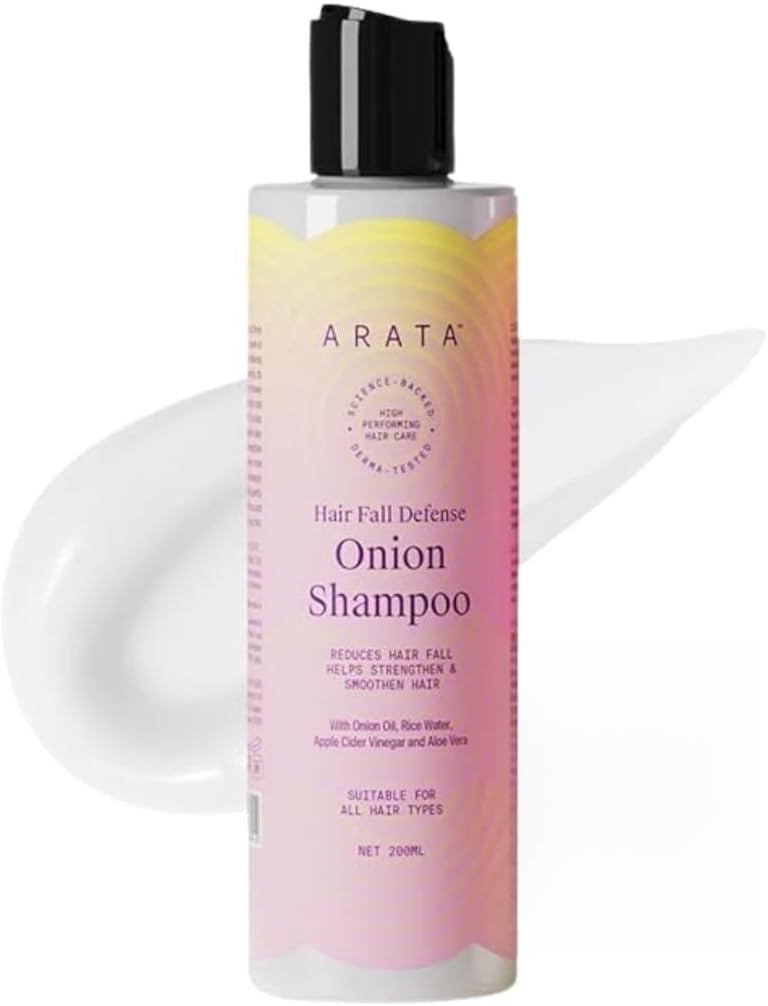 Arata Onion Shampoo - Hair Fall Defense, Natural Ingredients, 200 ml