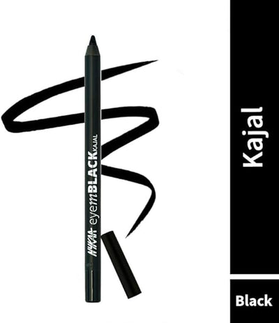 Nykaa Eyem Black Kajal with Free Sharpener - Colour Cosmetic, 0.35g - Image 4