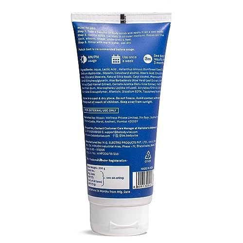 Be Bodywise 10% AHA Body Scrub - Exfoliator, 200g - Image 3