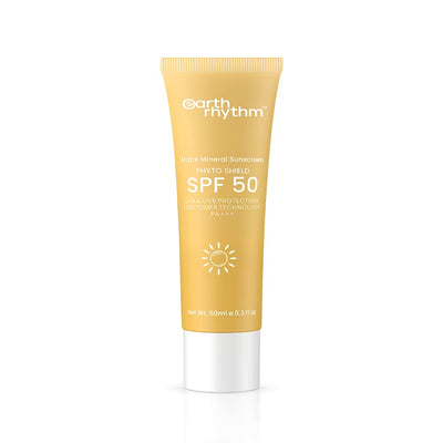 Earth Rhythm Phyto Shield SPF 50 Matte Mineral Sunscreen 50ml
