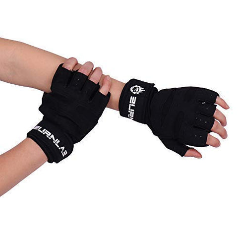 Burnlab Basic Gym Gloves with Wrist Support (Red XL)