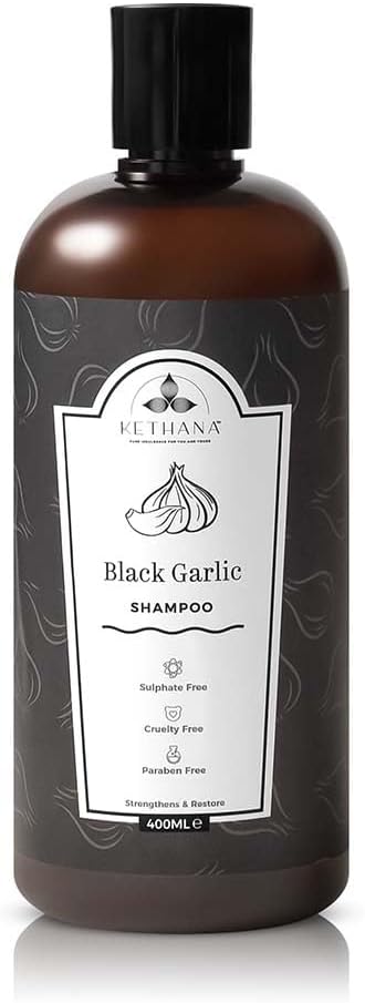 Kethana Black Garlic Shampoo - Sulphate & Paraben Free, 400ml